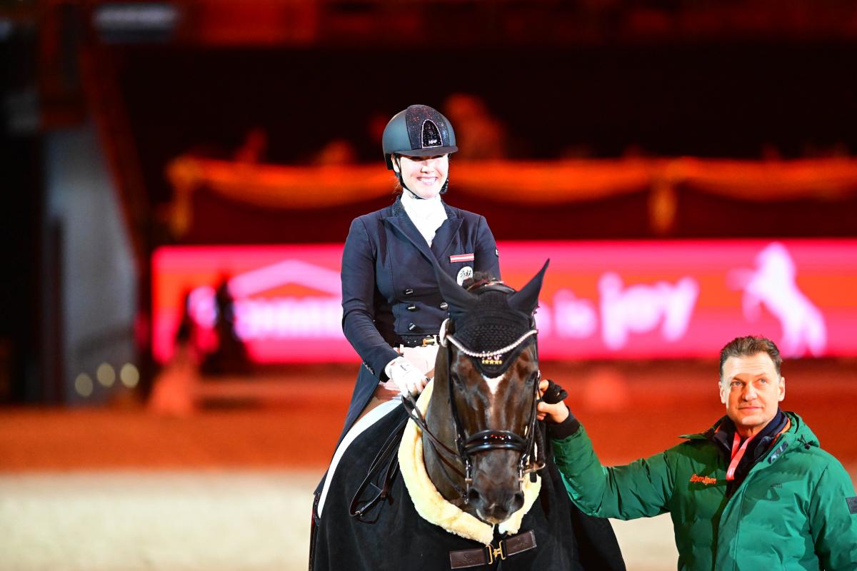 Die U25-Reiterin Sophie Marlene Francz (OÖ) platzierte sich in der Amadeus U25 Dressage Future Tour auf den Rängen sieben und acht. © Silberpfeil Amadeus Horse Indoors | Daniel Kaiser