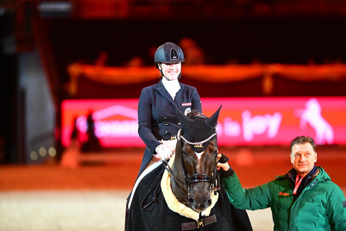 Die U25-Reiterin Sophie Marlene Francz (OÖ) platzierte sich in der Amadeus U25 Dressage Future Tour auf den Rängen sieben und acht. © Silberpfeil Amadeus Horse Indoors | Daniel Kaiser