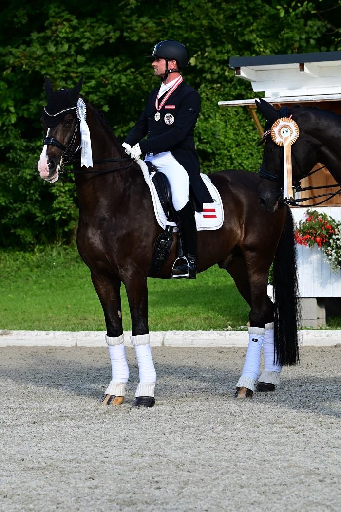 Vize-Staatsmeister Stefan Lehfellner mit Abegglen FH NRW (c) Reitclub Steyr | István Lehoczky